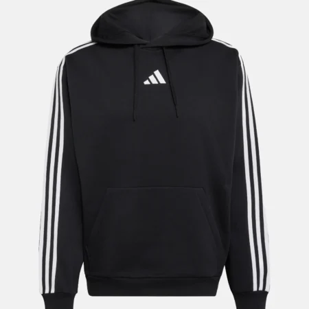 Felpa Adidas con cappuccio Black/White nera e bianca uomo