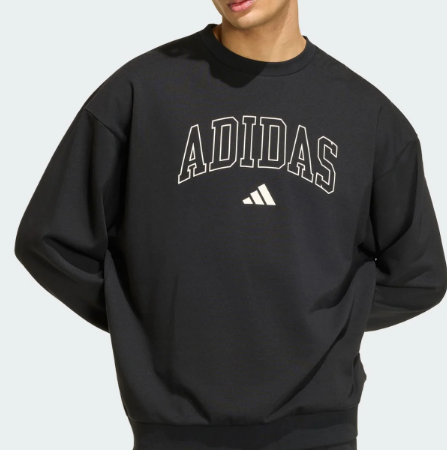 Felpa Adidas Seasonal Essentials Collegiate Crew KF4252 Black/Off White Uomo