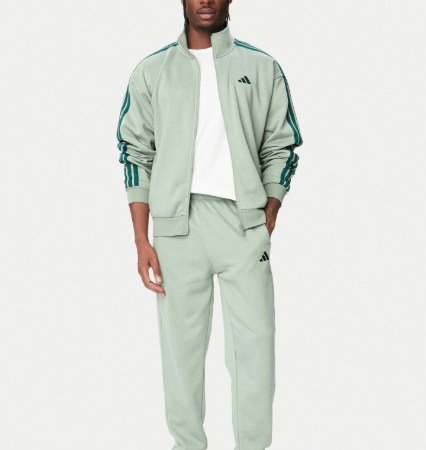 Tuta 3-Stripes Fleece KX5625 Verde Regular Fit