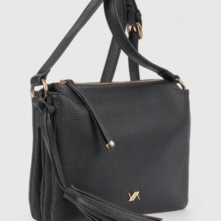 Borsa a tracolla Verde con nappa Black