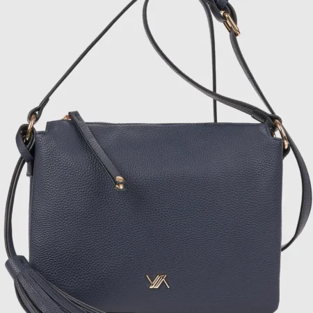 Borsa a tracolla Verde con nappa Blue